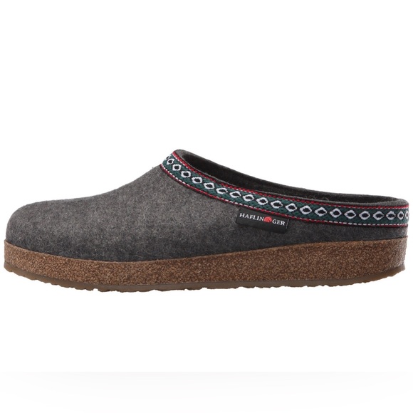 NWOB Haflinger Classic Grizzly clog wool slippers. Size 6 (37 European) - Picture 4 of 9